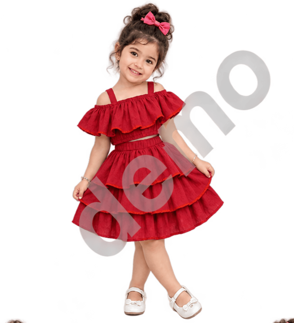 Red Ruffle Dress Portraits